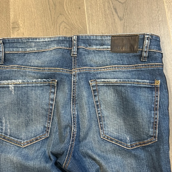 Cambio Modern Rise Liu Distressed Jeans with Red Stripe Seams Women size 8 - Picture 10 of 16